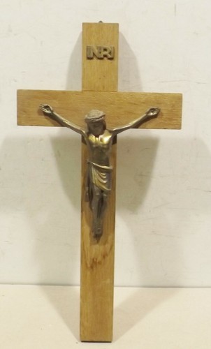 Braunes holzkreuz kruzifix - braunes, mit