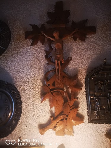 Altes kruzifix holz - , wandkreuz