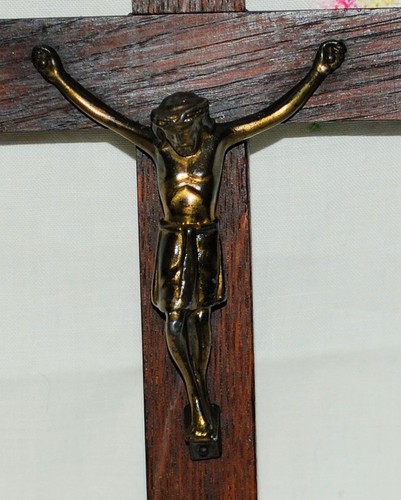 Kreuz kruzifix bronze holz - kreuz, /