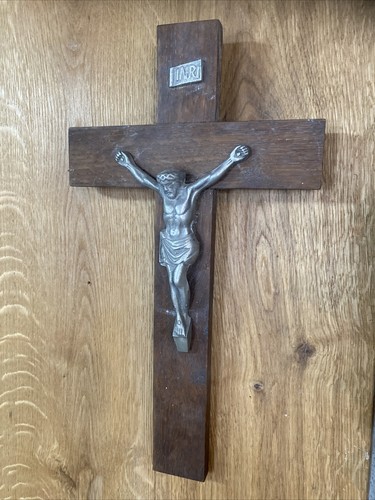 Altes kruzifix holz wandkreuz - ,